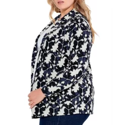 Best deal 👍 NIC+ZOE Plus Mosaic Mix Knit Blazer Black Multi 🔔 -NIC+ZOE Sales unnamed file 1382