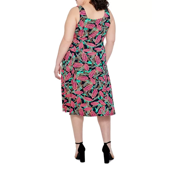 New ๐ NIC+ZOE Plus NIC And ZOE Plus Colorful Canopy Square Neck Midi ๐ Dress Pink Multi ๐ 3 New ๐ NIC+ZOE Plus NIC And ZOE Plus Colorful Canopy Square Neck Midi ๐ Dress Pink Multi ๐ - Image 2