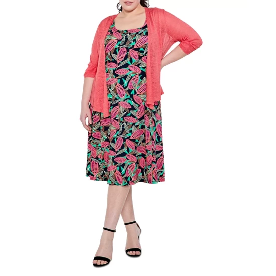 New ๐ NIC+ZOE Plus NIC And ZOE Plus Colorful Canopy Square Neck Midi ๐ Dress Pink Multi ๐ 5 New ๐ NIC+ZOE Plus NIC And ZOE Plus Colorful Canopy Square Neck Midi ๐ Dress Pink Multi ๐ - Image 4
