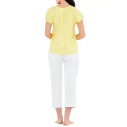 Wholesale 🎁 NZT NIC+ZOE Flutter Sleeve Henley Tee Lime Leaf ✔️ -NIC+ZOE Sales unnamed file 1417