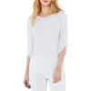Cheap ⌛ NZT NIC+ZOE Knot Sleeve Boat Neck Top Paper White 😀 -NIC+ZOE Sales unnamed file 1418