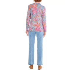 Outlet 👍 NIC+ZOE Abstract Glow Knit Top Pink Multi 🎉 -NIC+ZOE Sales unnamed file 167