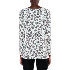 Brand new 🛒 NIC+ZOE Tossed Neutrals Printed Long Sleeve Tee Neutral Multi 🔥 -NIC+ZOE Sales unnamed file 190