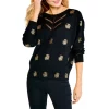 Coupon 🌟 NIC+ZOE Night Out Foil Sweater Black Multi ❤️
