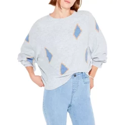 Cheapest 😍 NIC+ZOE Cozy Up Geo Sweater Pink Multi 👍