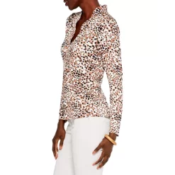 Top 10 👍 NIC+ZOE Forest Spot Printed Top Neutral Multi 🎉 -NIC+ZOE Sales unnamed file 242