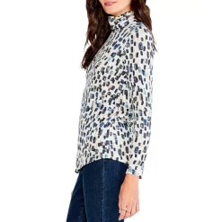 Cheap 😉 NZT NIC+ZOE Abstract Blocks Turtleneck Tee Neutral Multi 🌟 -NIC+ZOE Sales unnamed file 245