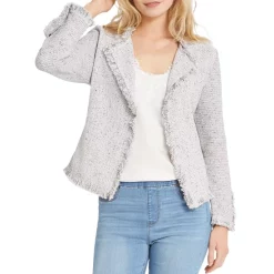 Budget 🧨 NIC+ZOE Fringe Trim Jacket Black Onyx 🔔