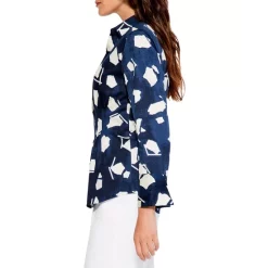 Best reviews of 🌟 NIC+ZOE Mosaic Blues Printed 👕 Shirt Indigo Multi 🎉 -NIC+ZOE Sales unnamed file 261