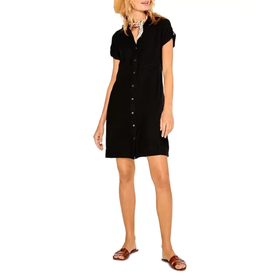 Best Pirce ๐ NIC+ZOE Rumba Short Sleeve ๐ Shirt ๐ Dress Black Onyx ๐ 3 Best Pirce ๐ NIC+ZOE Rumba Short Sleeve ๐ Shirt ๐ Dress Black Onyx ๐