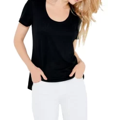 Brand new 🤩 NZT NIC+ZOE NZT 👚 Shirttail Scoop Tee Black Onyx 😀