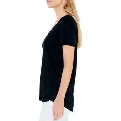 Brand new 🤩 NZT NIC+ZOE NZT 👚 Shirttail Scoop Tee Black Onyx 😀 -NIC+ZOE Sales unnamed file 282