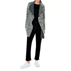 Best deal 💯 NIC+ZOE Space Dye Lounge Around Cardigan Black Mix 😉 -NIC+ZOE Sales unnamed file 303