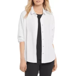 Buy 🧨 NIC+ZOE Tech Stretch 👚 Shirt Paper White ❤️ -NIC+ZOE Sales unnamed file 307
