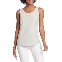 Hot Sale 😀 NIC+ZOE 👚 Shirt Tail Perfect Tank Cobblestone ⭐ -NIC+ZOE Sales unnamed file 321