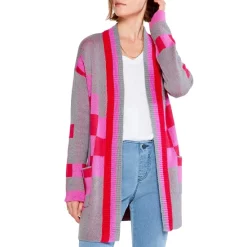 Cheapest 🌟 NIC+ZOE Checked Away Cardigan Pink Multi 🧨