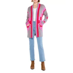 Cheapest 🌟 NIC+ZOE Checked Away Cardigan Pink Multi 🧨 -NIC+ZOE Sales unnamed file 331