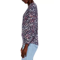 New 🔔 NIC+ZOE Glowing Sunset Printed Top Indigo Multi 🤩 -NIC+ZOE Sales unnamed file 368