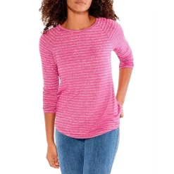 Budget 😍 NZT NIC+ZOE Sweet Dreams Striped Tee Grey Multi 🛒 -NIC+ZOE Sales unnamed file 407