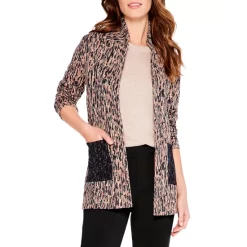 Promo ๐ NIC+ZOE Jacquard Knit Open Blazer Neutral Multi ๐ฅฐ