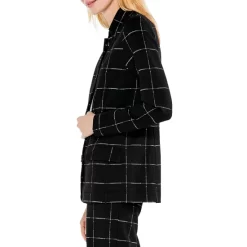 Budget ❤️ NIC+ZOE Etched Plaid Jacket Black Multi 🥰 -NIC+ZOE Sales unnamed file 424