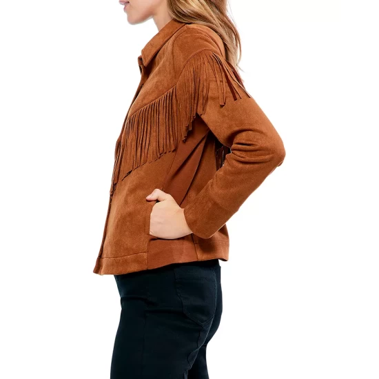 Brand new ๐ฅ NIC+ZOE Fall Fringe Faux Suede Jacket Toffee ๐ 5 Brand new ๐ฅ NIC+ZOE Fall Fringe Faux Suede Jacket Toffee ๐ - Image 3