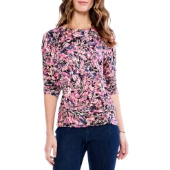 Wholesale 😀 NIC+ZOE Kaleidoscope Print Top Pink Multi 😀
