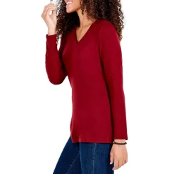 Wholesale 🔔 NZT NIC+ZOE Sweet Dreams Long Sleeve Tee Bordeaux 😉 -NIC+ZOE Sales unnamed file 473