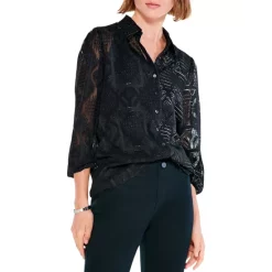 Budget ⌛ NIC+ZOE Starry Sky 👚 Shirt Black Onyx 🧨
