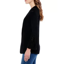 Top 10 🤩 NIC+ZOE Pointelle Cuff Cardigan Black Onyx ⭐ -NIC+ZOE Sales unnamed file 505