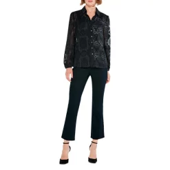 Budget ⌛ NIC+ZOE Starry Sky 👚 Shirt Black Onyx 🧨 -NIC+ZOE Sales unnamed file 51