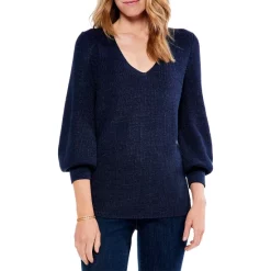 Wholesale 🧨 NIC+ZOE Shaker Knit V-Neck Sweater Dusty Melon 😀 -NIC+ZOE Sales unnamed file 525