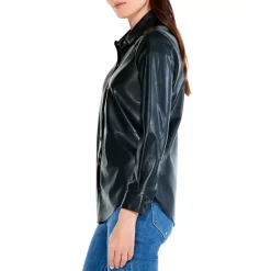 Top 10 😍 NIC+ZOE Faux Leather 👕 Shirt Black Onyx ❤️ -NIC+ZOE Sales unnamed file 529