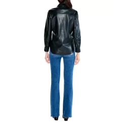 Top 10 😍 NIC+ZOE Faux Leather 👕 Shirt Black Onyx ❤️ -NIC+ZOE Sales unnamed file 531