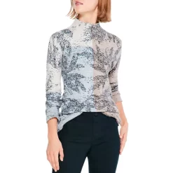 Deals 🎉 NIC+ZOE Cozy Up Mock Neck Sweater Neutral Multi 💯