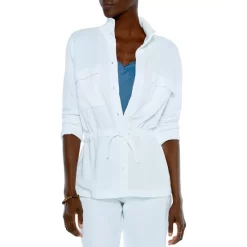 Flash Sale 😉 NIC+ZOE Vital Drawstring Utility Jacket Paper White 👍