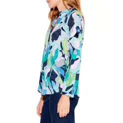Best reviews of 🎉 NIC+ZOE Frozen Tundra Ruffled Collar Top Green Multi ⌛ -NIC+ZOE Sales unnamed file 573