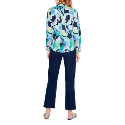 Best reviews of 🎉 NIC+ZOE Frozen Tundra Ruffled Collar Top Green Multi ⌛ -NIC+ZOE Sales unnamed file 575