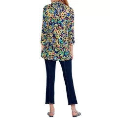 Wholesale 🤩 NIC+ZOE Bold Blossoms Crinkle 👚 Shirt Blue Multi ❤️ -NIC+ZOE Sales unnamed file 580