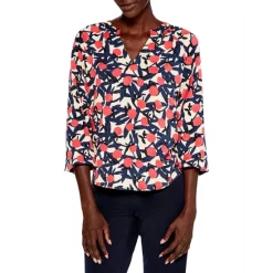 Buy ⭐ NIC+ZOE Fresh Squeeze Printed Top Orange Multi ⌛