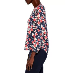 Buy ⭐ NIC+ZOE Fresh Squeeze Printed Top Orange Multi ⌛ -NIC+ZOE Sales unnamed file 583