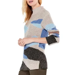 New 🥰 NIC+ZOE Winter Waves Turtleneck Sweater Blue Multi 🧨 -NIC+ZOE Sales unnamed file 588