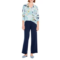 Best Sale 👍 NIC+ZOE Greenhouse Garden Printed Sweater Green Multi 😍 -NIC+ZOE Sales unnamed file 592