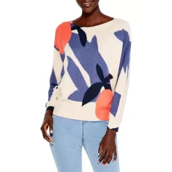 Best reviews of 👏 NIC+ZOE Fresh Squeeze Printed Sweater Blue Multi 🎁