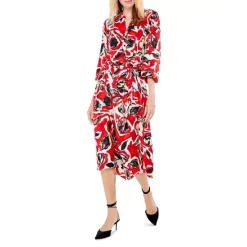 Top 10 ✔️ NIC+ZOE Petal Pop Belted 👗 Dress Red Multi 🧨