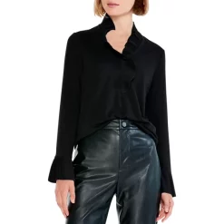 Budget 🧨 NIC+ZOE Ruffled Up Top Black Onyx 👏 -NIC+ZOE Sales unnamed file 62