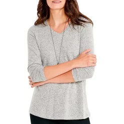 Best reviews of 🤩 NZT NIC+ZOE Sweet Dreams Long Sleeve Tee Grey Mix 🤩 -NIC+ZOE Sales unnamed file 630