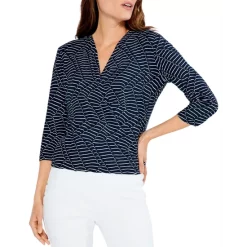 New ✨ NIC+ZOE Mixed Lines Four Way Cardigan Indigo Multi ⌛ -NIC+ZOE Sales unnamed file 636