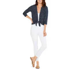 New ✨ NIC+ZOE Mixed Lines Four Way Cardigan Indigo Multi ⌛ -NIC+ZOE Sales unnamed file 638