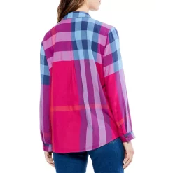 Deals 😍 NIC+ZOE Petite Punchy Plaid 👕 Shirt Pink Multi ✔️ -NIC+ZOE Sales unnamed file 660